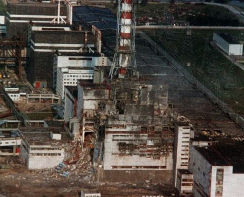 Quelle: BASE.bund.de : Nuklearkatastrophe Tschernobyl - Mindestens zwei schwere Explosionen zerstörten den Reaktorblock 4 © picture alliance / dpa